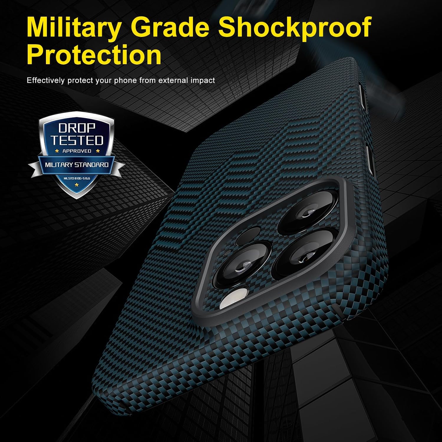 Memumi Fibra Aramidica Custodia per iPhone 16 Pro - immagine 6