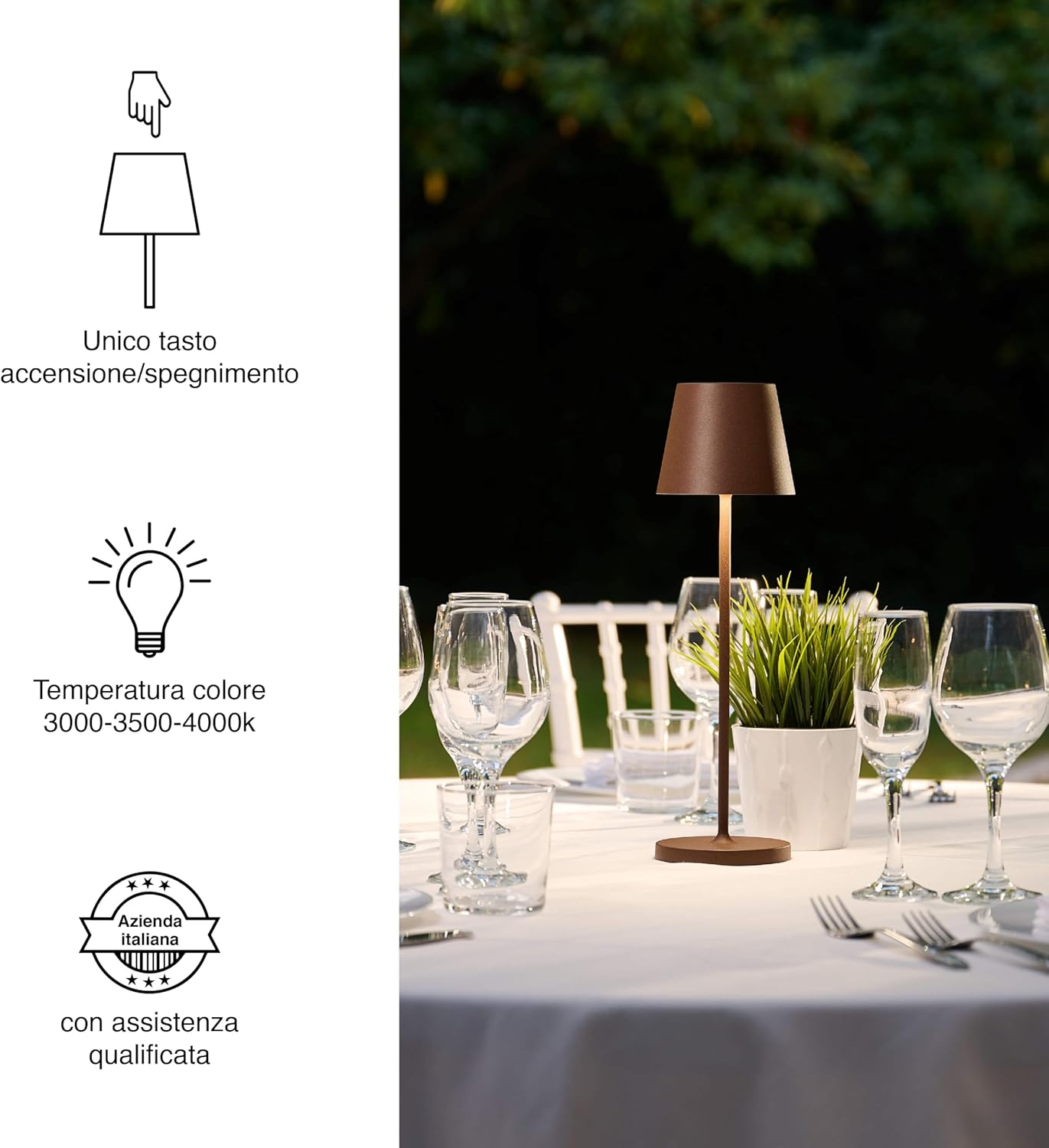 LA VILLE LUMIÈRE SuzieV - Lampada LED da Tavolo Ricaricabile - immagine 5