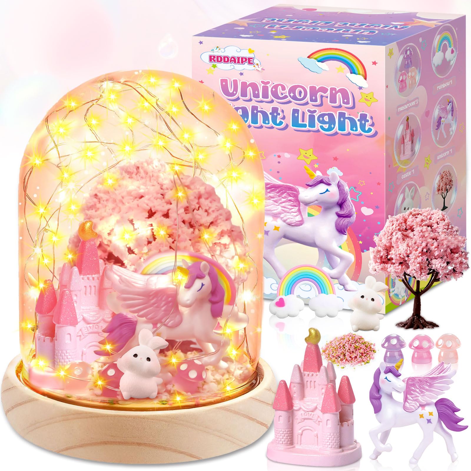 Rddaipe Lampada Fai da Te Unicorno per Bambina