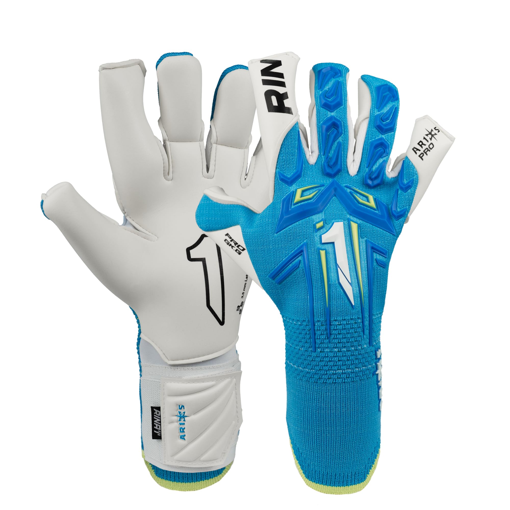 Rinat Aries X Pro Adulto, guanti da portiere blu, taglia 11