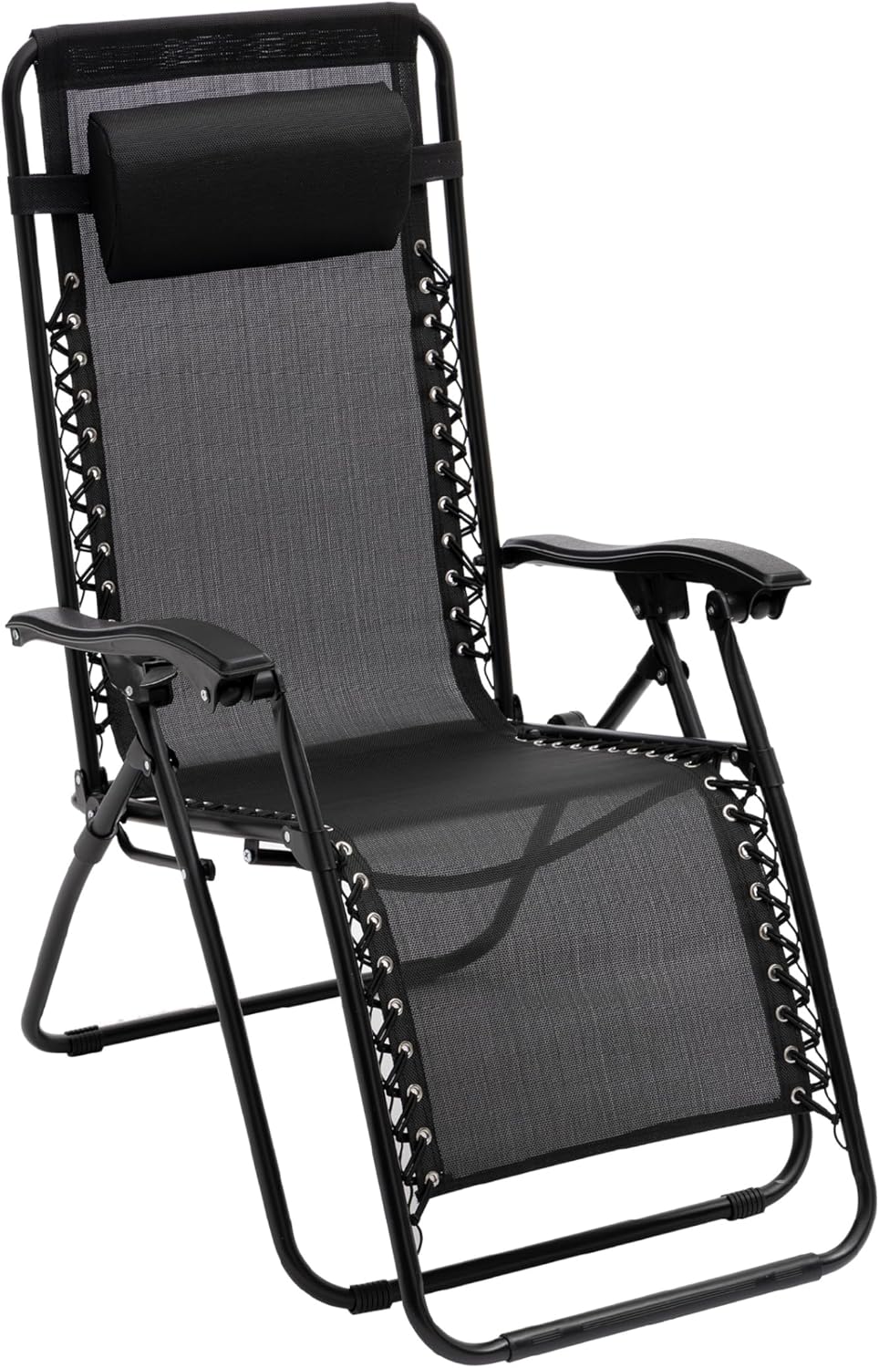 Baroni Home Sdraio Zero Gravity da Giardino, Nera - immagine 1