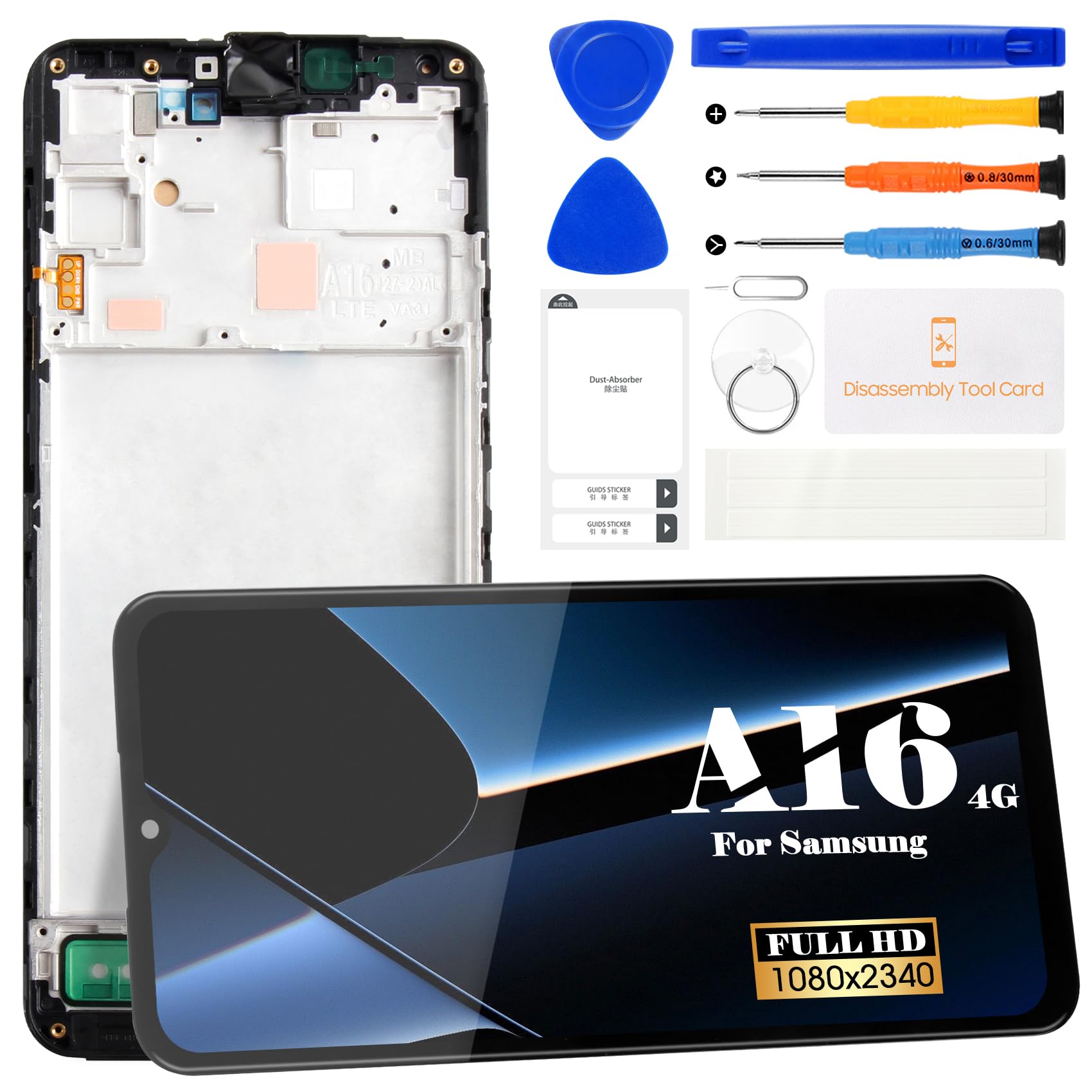 Schermo LCD TFT di Ricambio per Samsung Galaxy A16 4G
