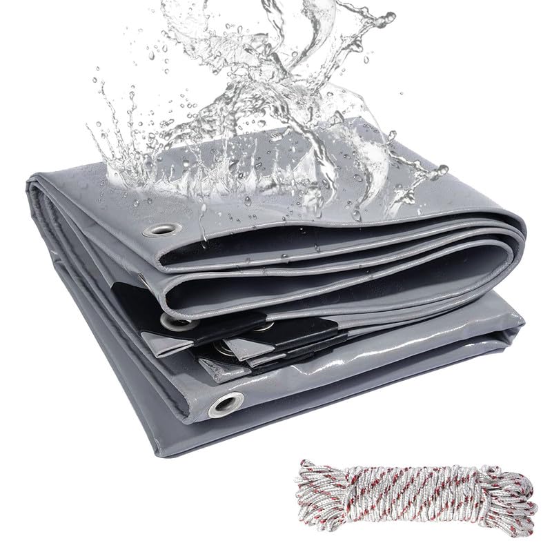 Jianyana Tela con Occhielli Rinforzati 440 g/m², Grigio