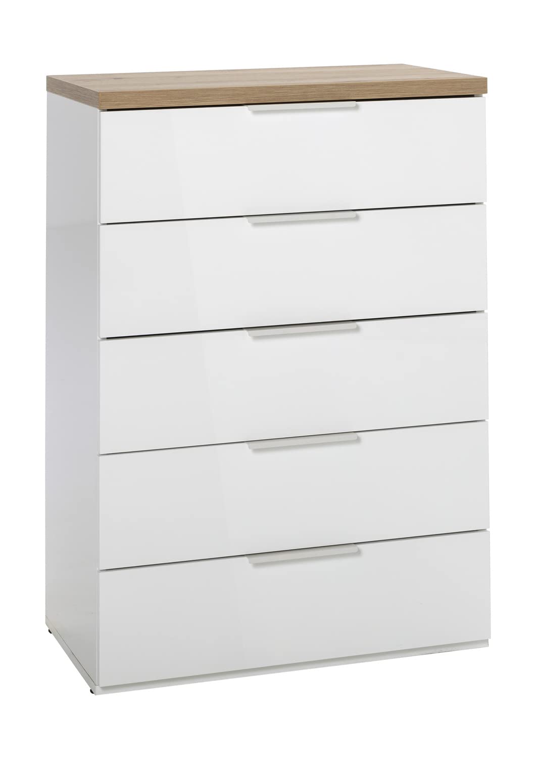 Composad Cassettiera MUNDI 5 Cassetti, Rovere e Bianco