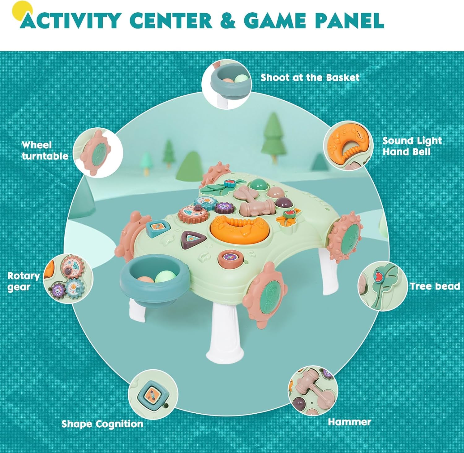 Arkyomi Girello per Bambini 6in1 con Centro Attività - immagine 9