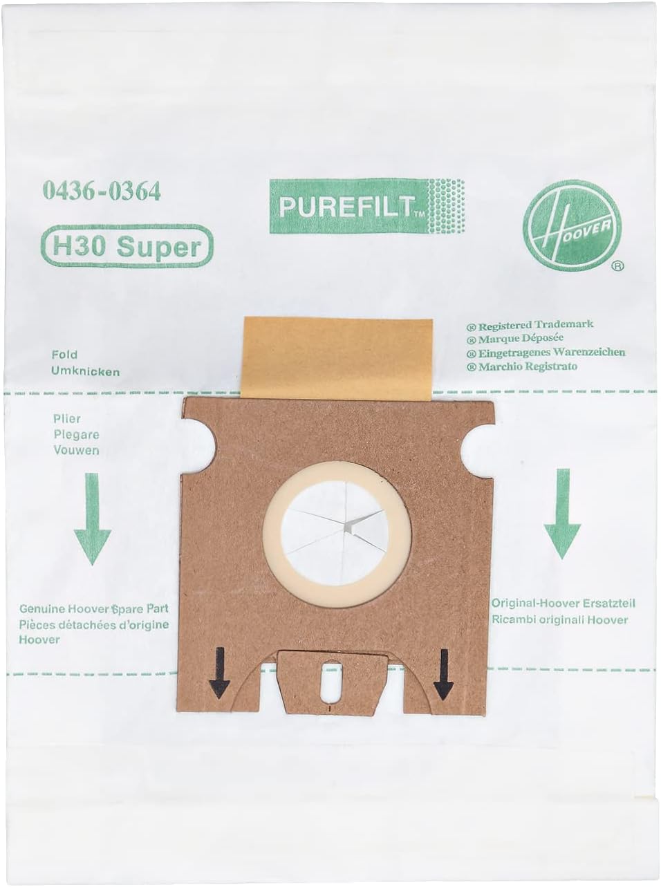 Hoover H30S Sacchetti Purefit per Aspirapolvere, 5 Pezzi - immagine 2