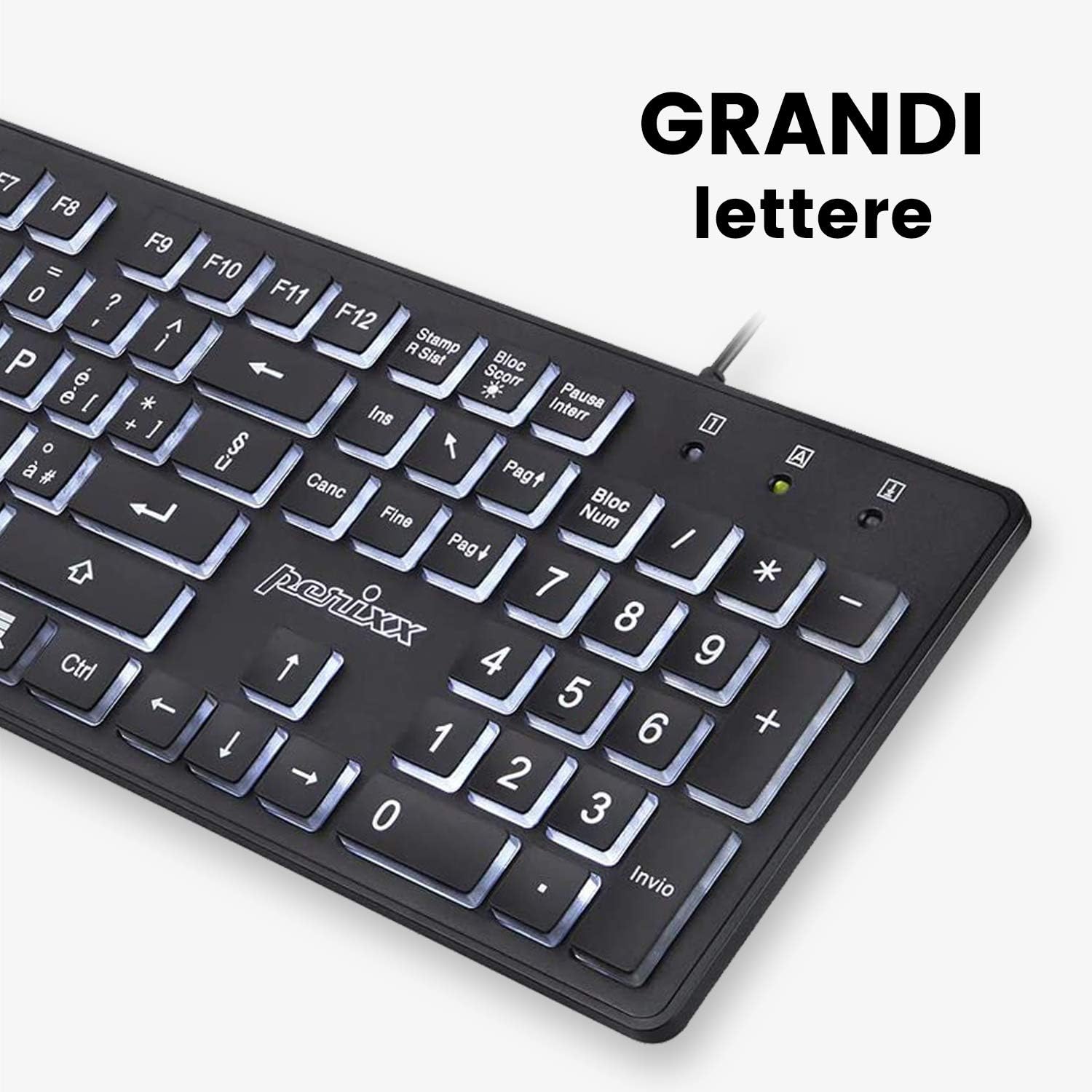 Perixx PERIBOARD-317 - Tastiera USB Cablata Retroilluminata - immagine 4