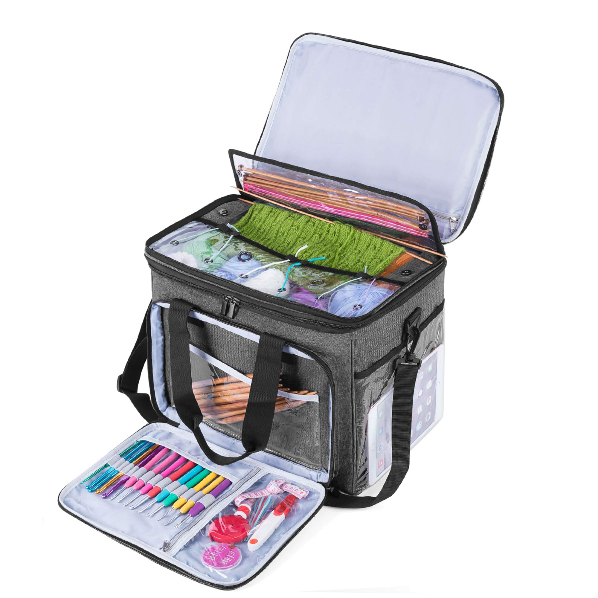 Teamoy Custodia per Filati Borsa a Maglia, Grigio