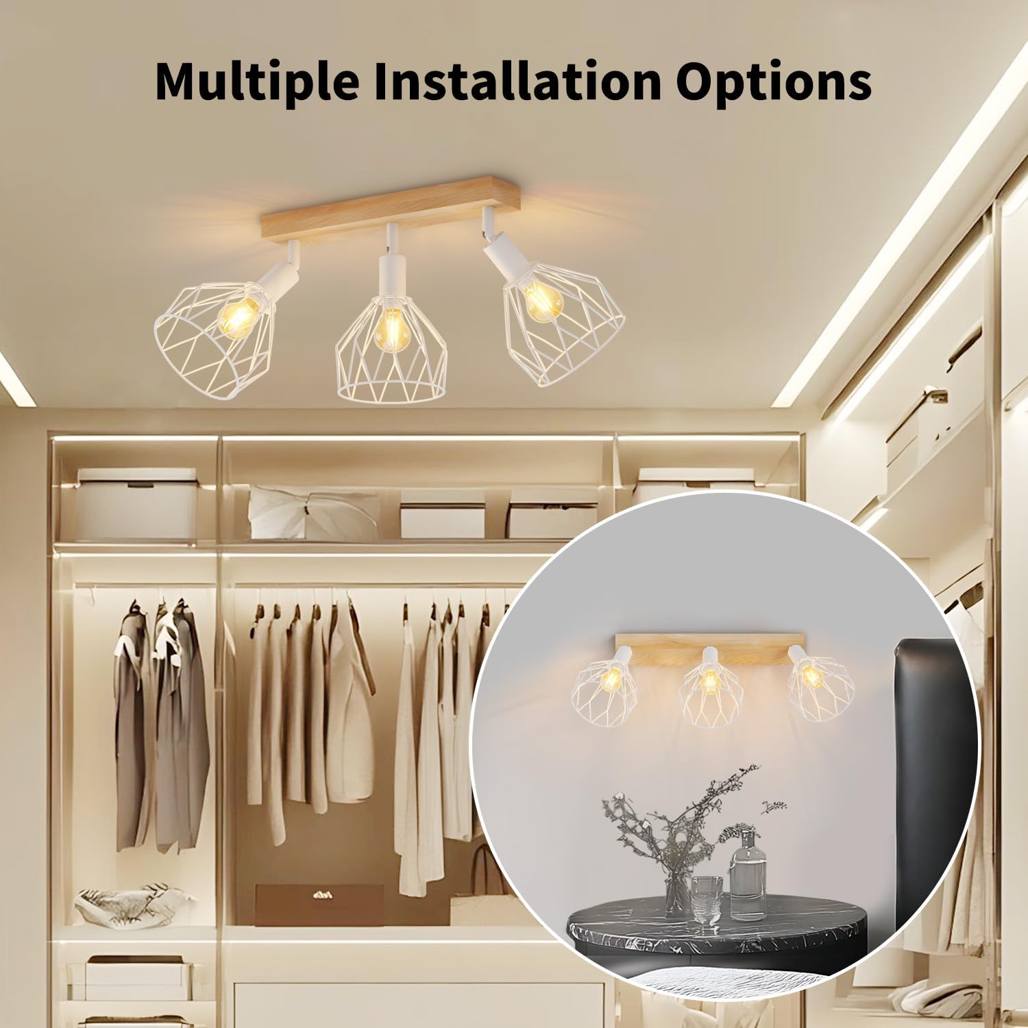 Lvwit Faretti LED da Soffitto Orientabili, Bianco - immagine 6