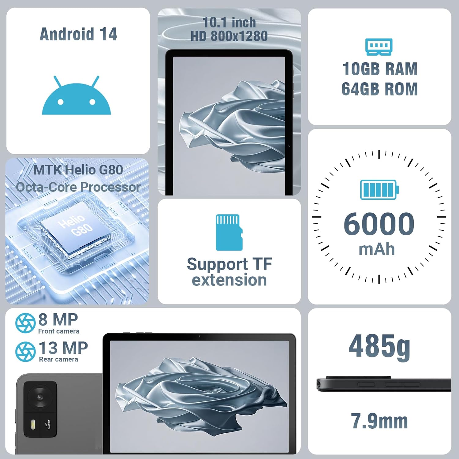 Digiland Android 14 Tablet 10,1 pollici - immagine 2