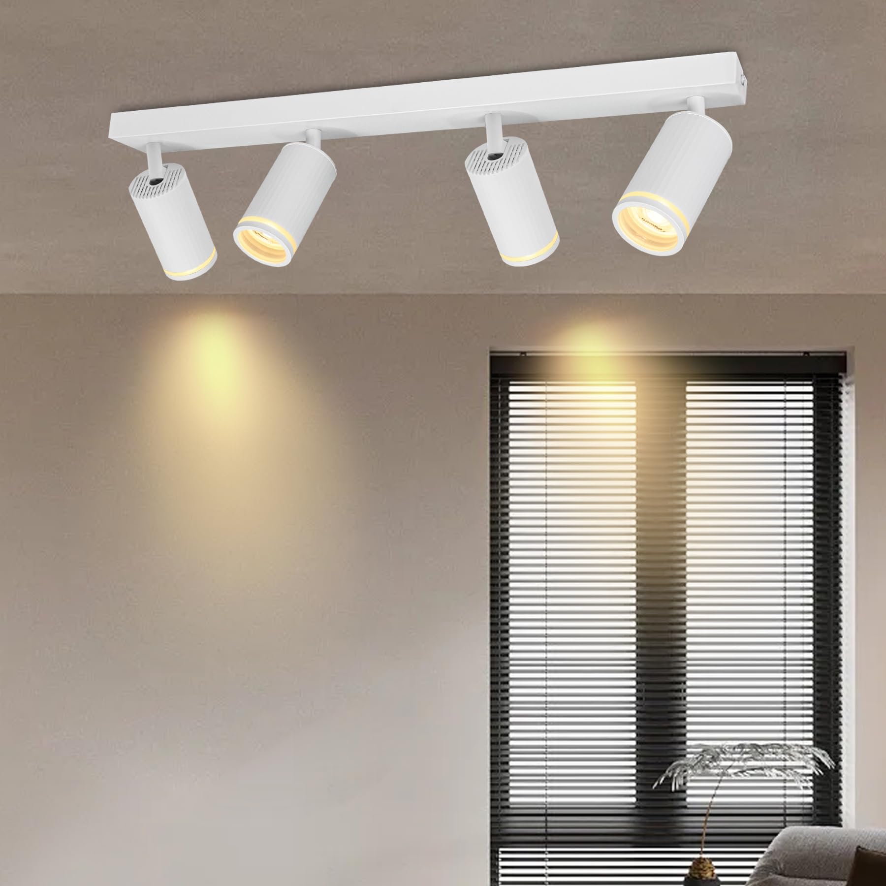 Boyir Faretti LED Soffitto Orientabili 4 Lampade GU10
