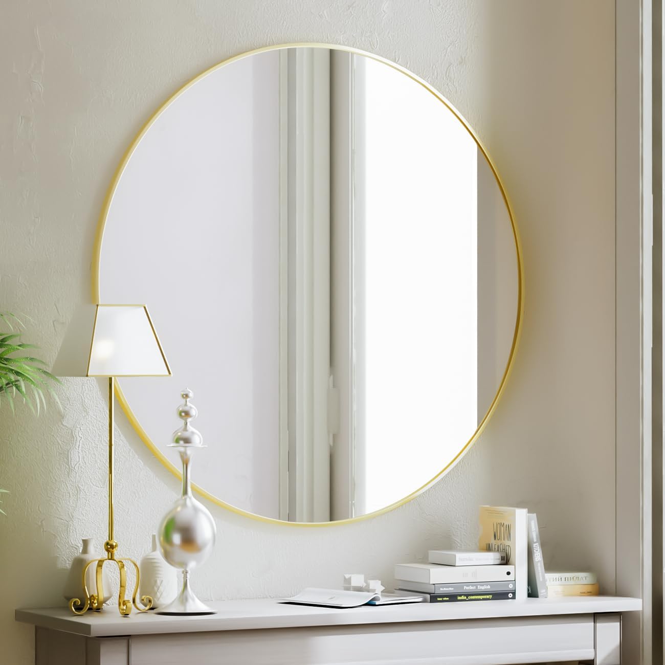 Koonmi Specchio Rotondo Oro 80 cm - immagine 5