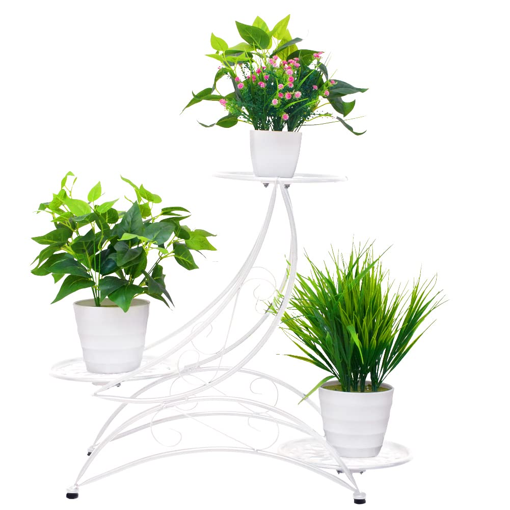 Cre Cra Scaffale Porta Piante in Metallo, Nero