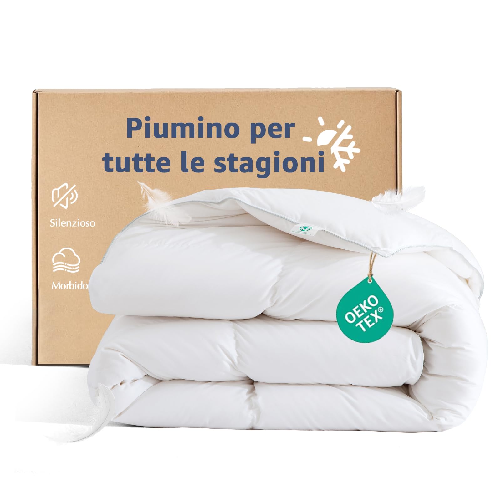 Piumino per Tutto l'Anno in Piuma e Piumino 135x200cm