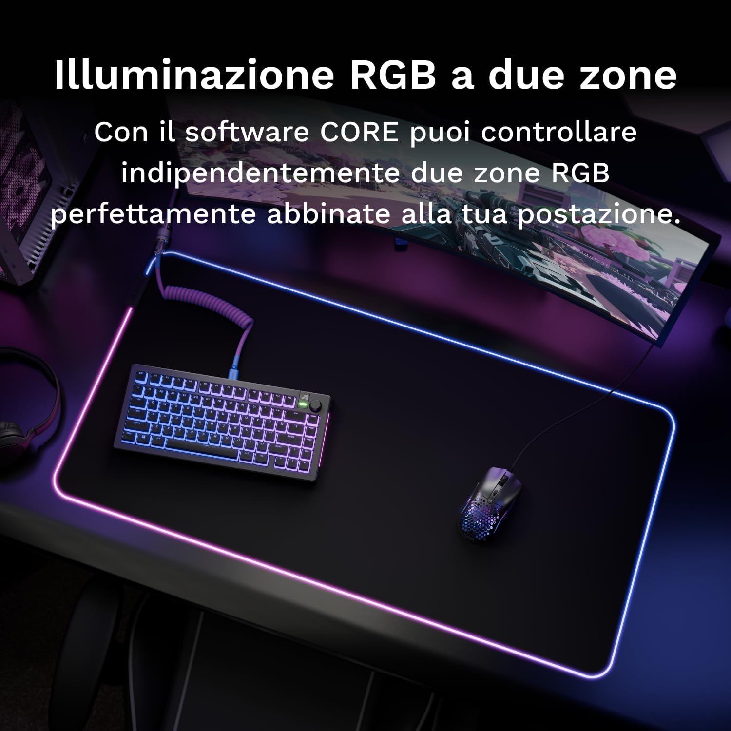 Glorious Gaming Tappetino Mouse GMP 2 GLED XXXL - immagine 3