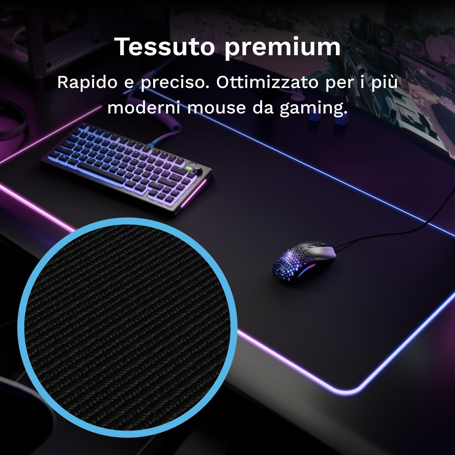 Glorious Gaming Tappetino Mouse GMP 2 GLED XXXL - immagine 5