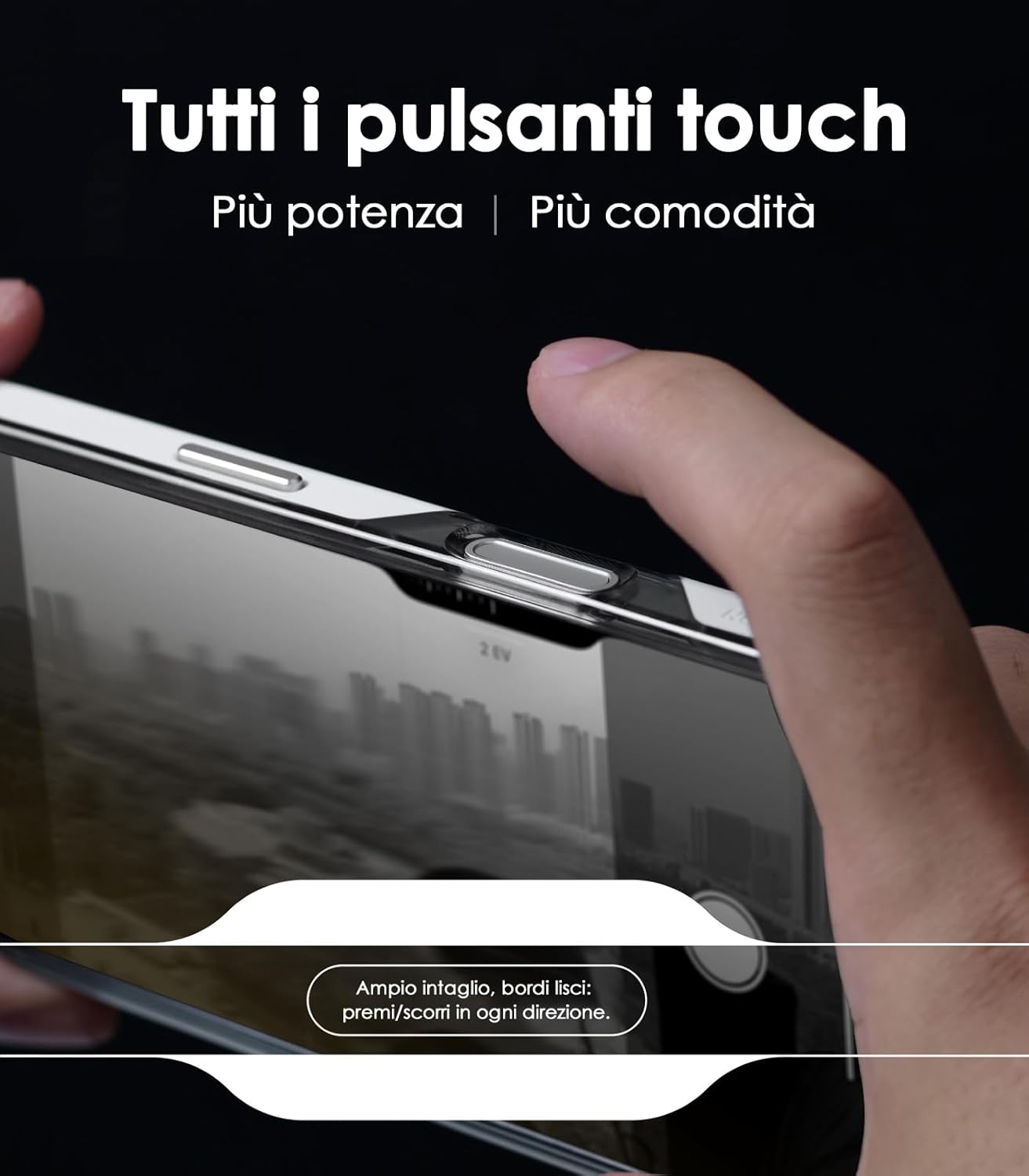 Aulumu Custodia Antiurto A16 per iPhone 16 Pro, Bianca - immagine 5