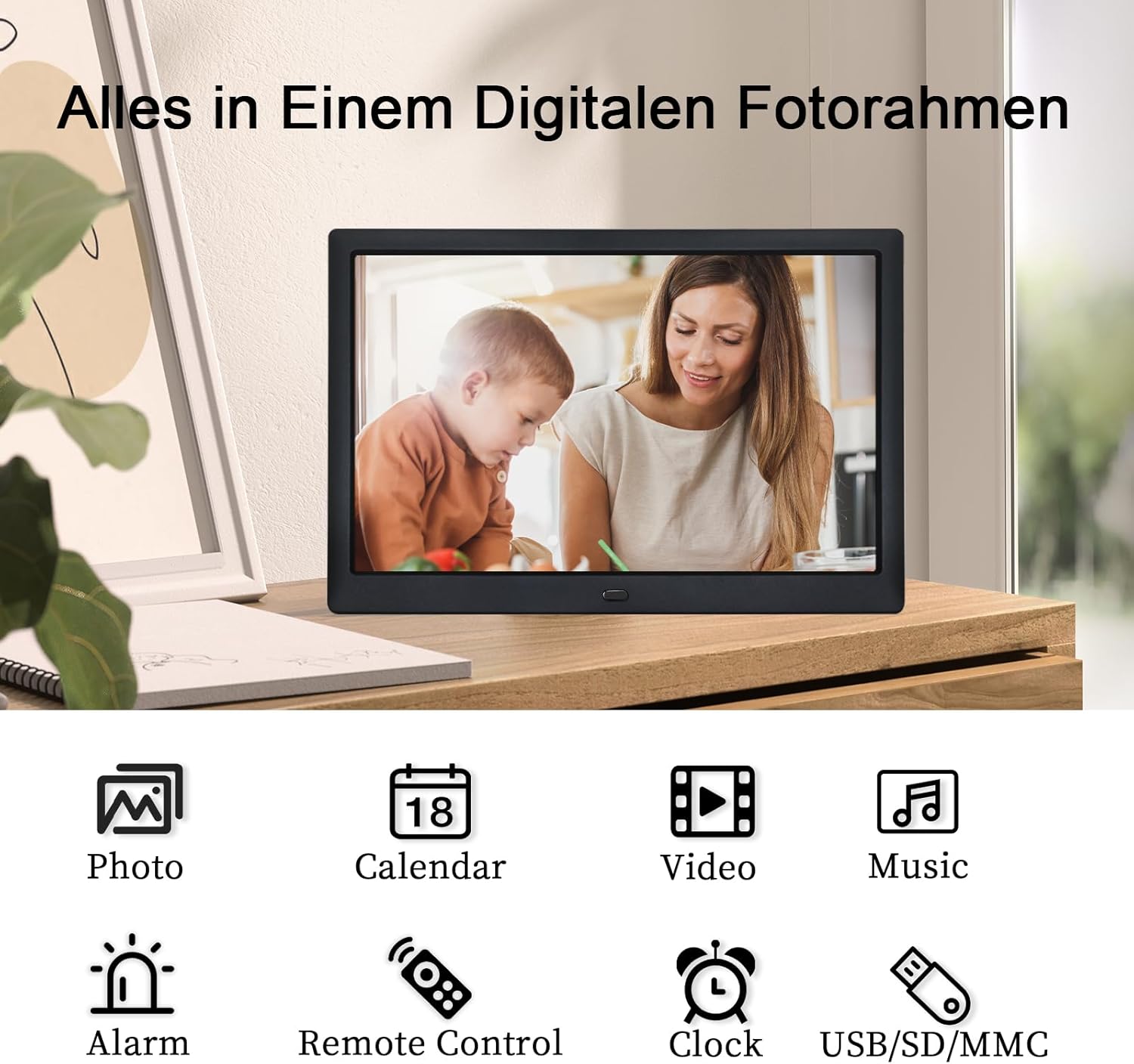 Tsitsc Cornice Digitale 13.3" 1280x800, Nera - immagine 4