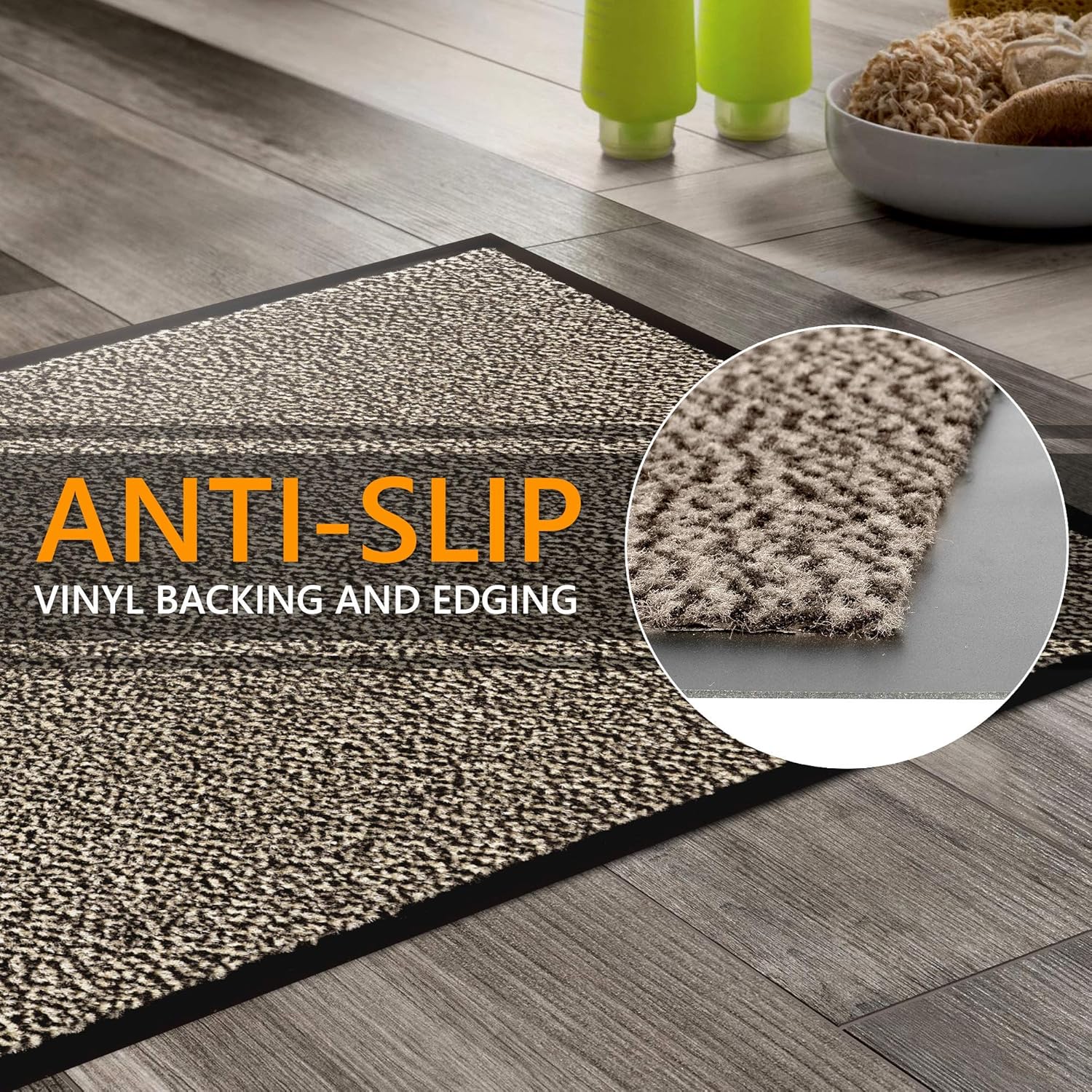 Gadhome Tappeto Ingresso Casa 90x120cm, Beige Grigio - immagine 5