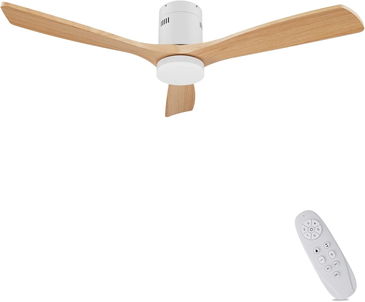 Ventilatore da Soffitto Legno 132cm con Luce LED 24W - immagine 1