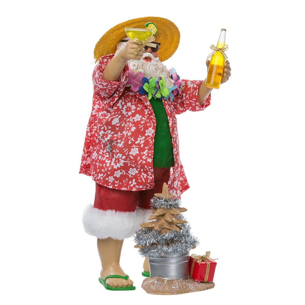 Kurt Adler Fabriche' Beach Santa, 25,4 cm, set da 2 pezzi