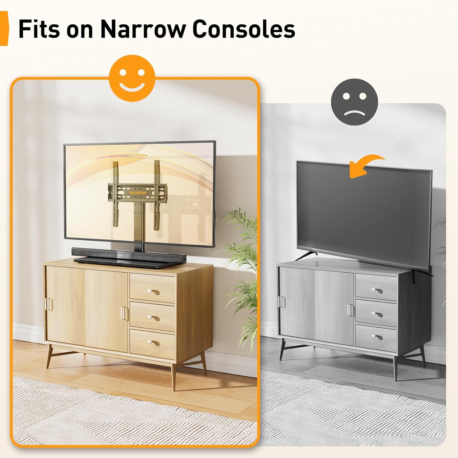 Perlegear Supporto TV Tavolo per 26-60 Pollici - immagine 3