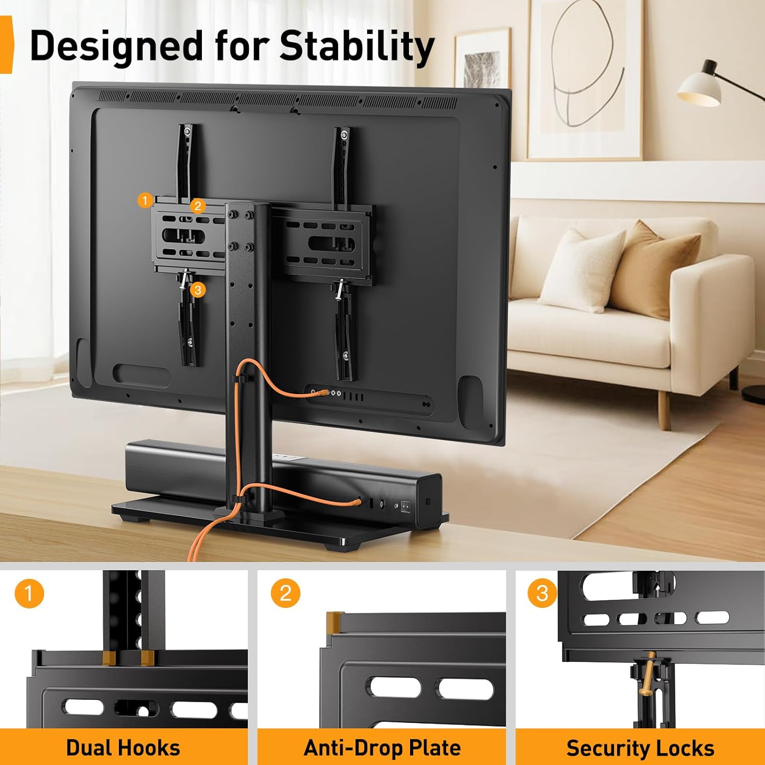 Perlegear Supporto TV Tavolo per 26-60 Pollici - immagine 6