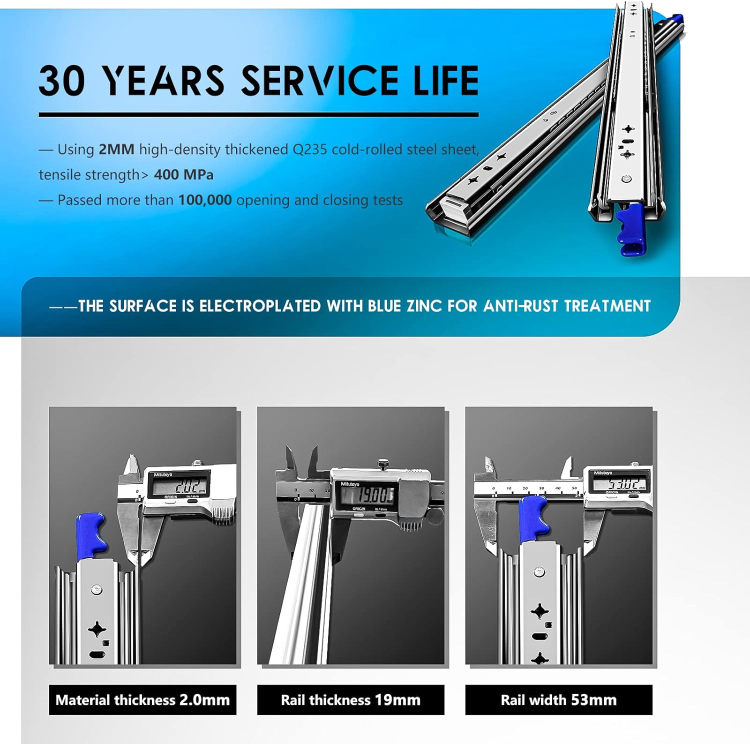 Aolisheng Guide per Cassetti Pesanti Estrazione Totale - immagine 5