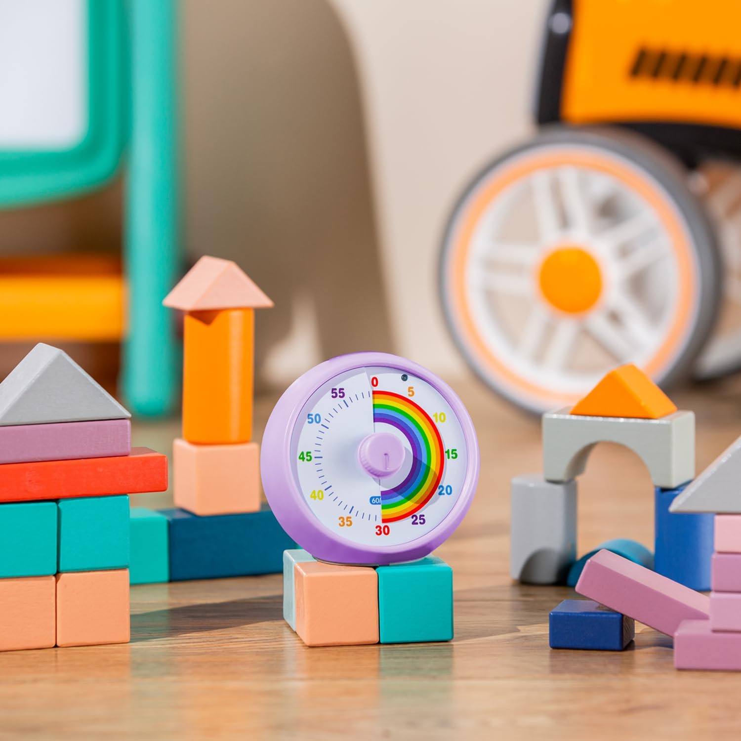 Timer Visivo per Bambini e Ufficio 60 Minuti, Viola - immagine 5
