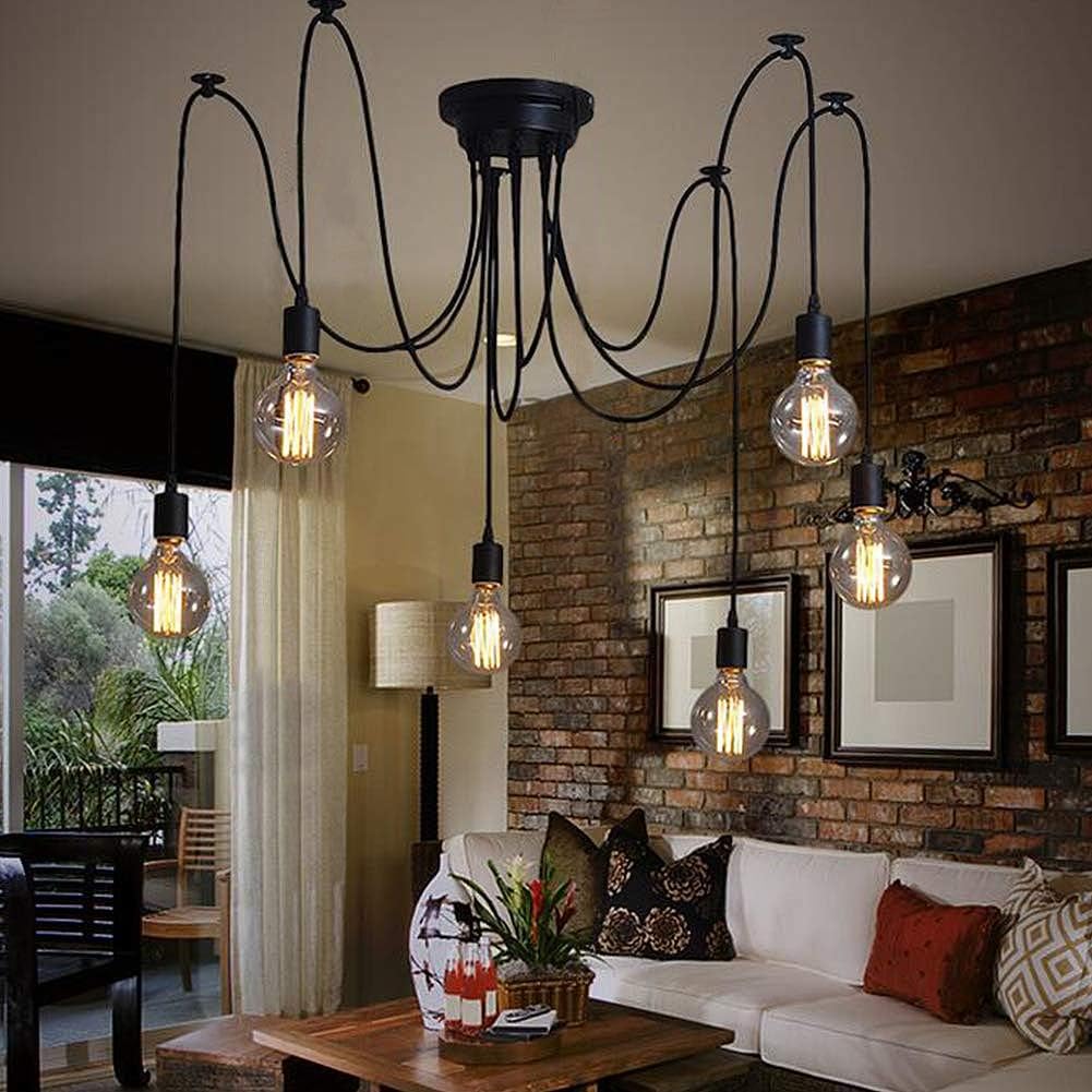 Cocoarm Portalampada Industriale Sospensione 6 Teste - immagine 2