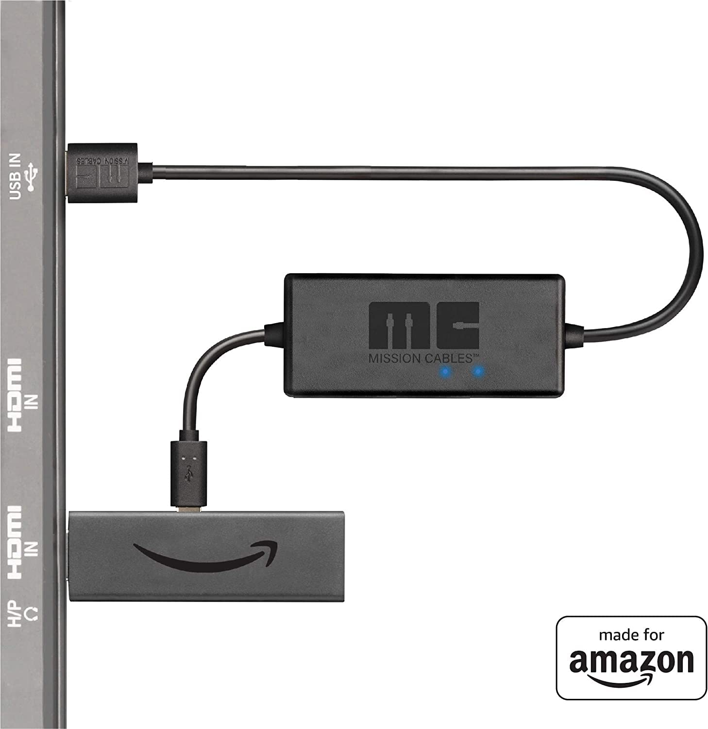 Mission Cables Cavo di Alimentazione USB per Fire TV