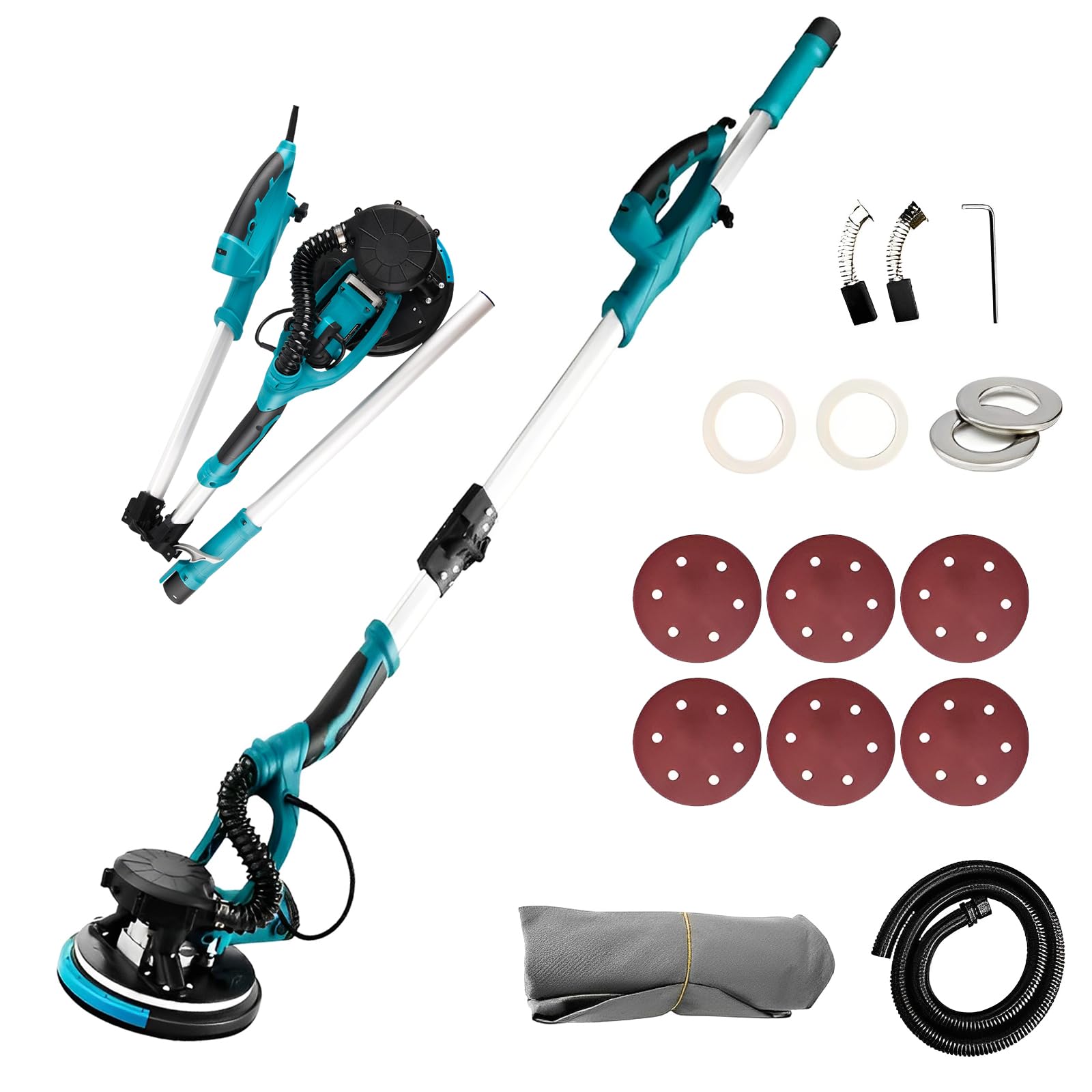 Levigatrice per Muro 850W Pieghevole con Aspirazione Polvere