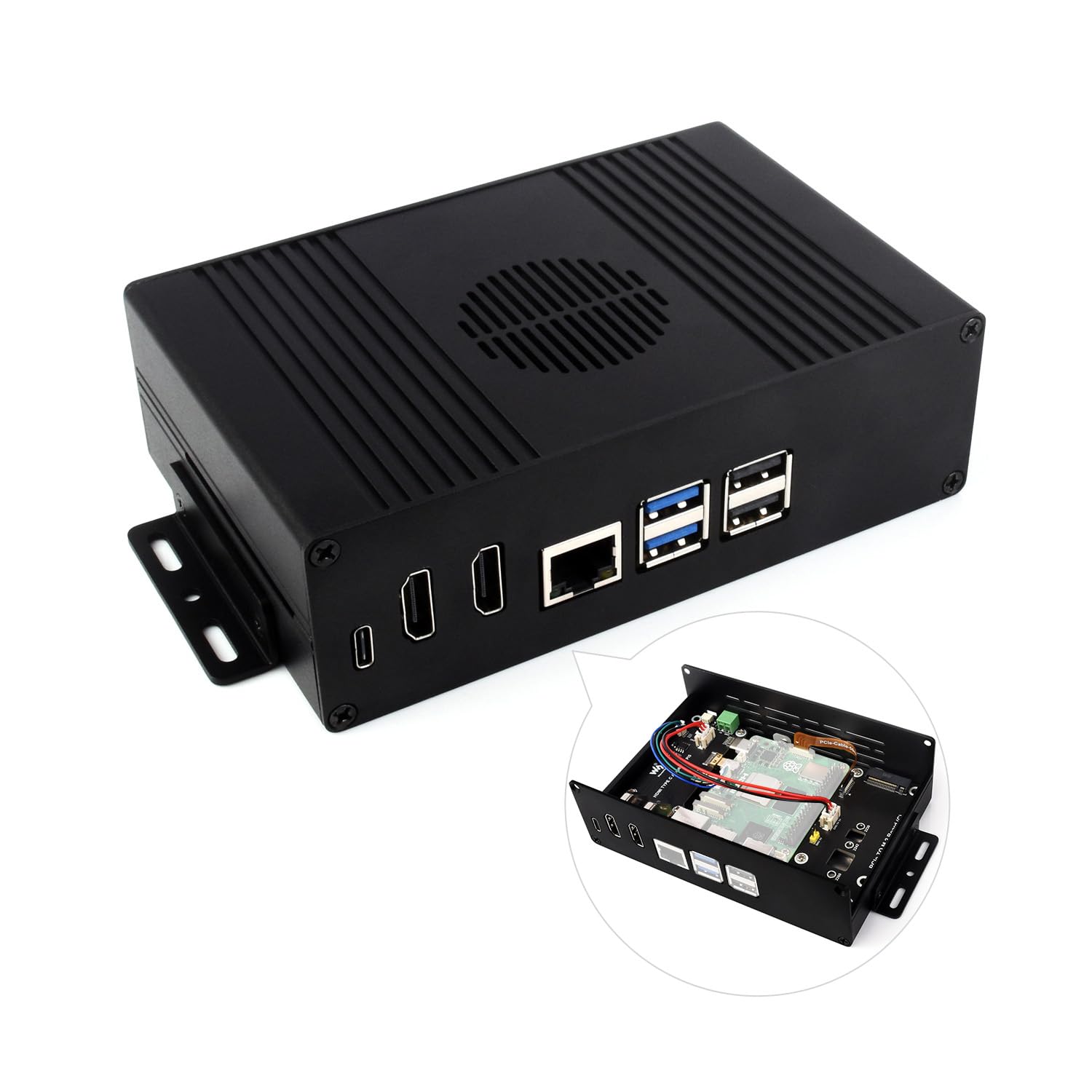 Waveshare Pi5 Nvme HDMI Case per Raspberry Pi 5