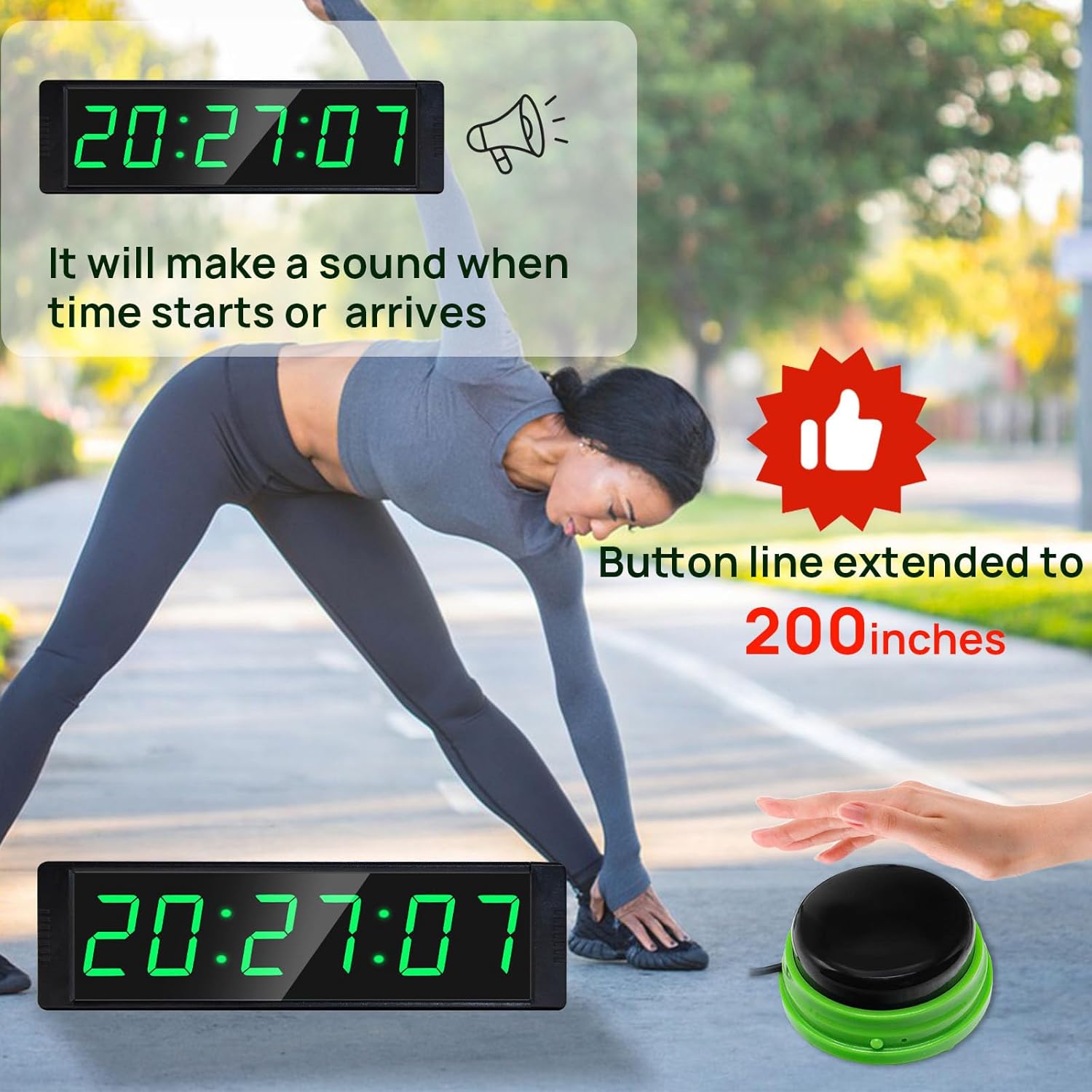 Yz Orologio da Palestra con Timer Fitness Digitale - immagine 3