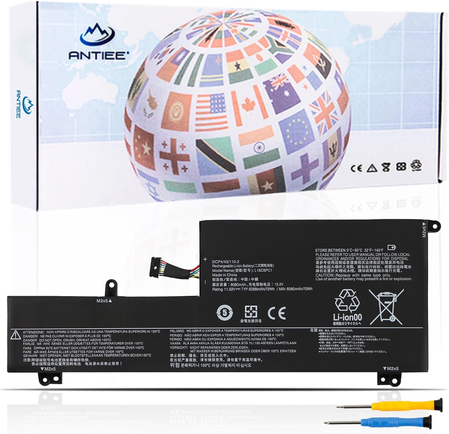 Antiee L16L6PC1 - Batteria per Yoga 720-15IKB Series - immagine 1