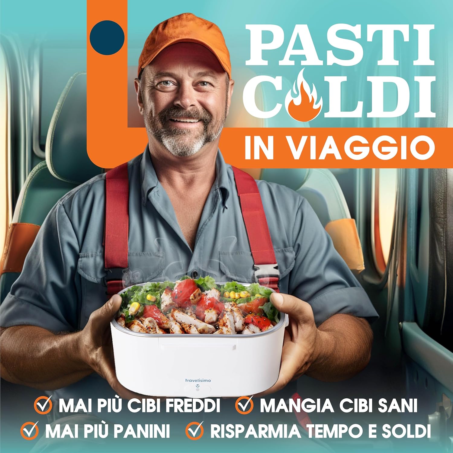 Travelisimo Scaldavivande Elettrico Portatile 80W 1,5L - immagine 2