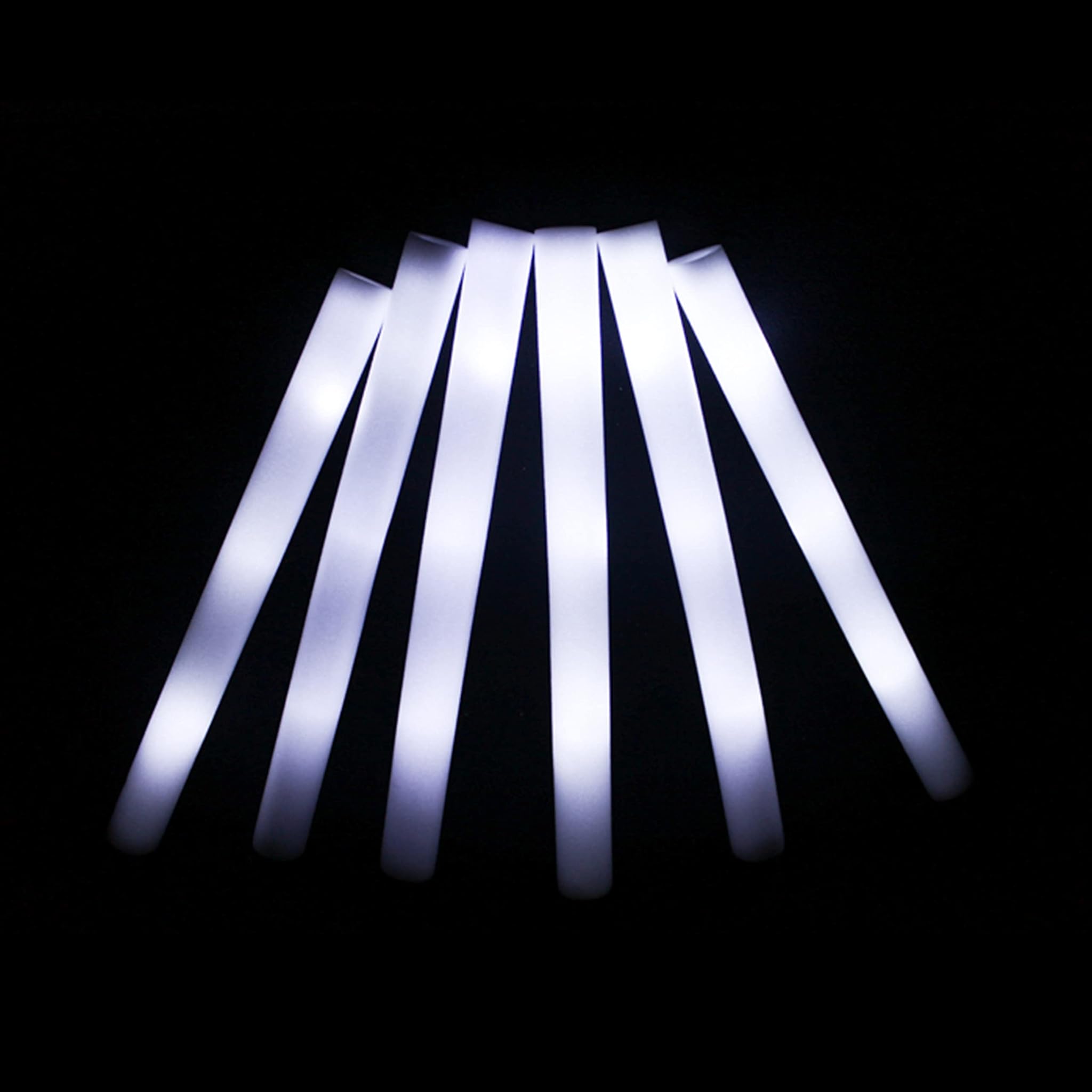 Bastoncini LED Luminosi in Schiuma, Bianchi (50 unità)