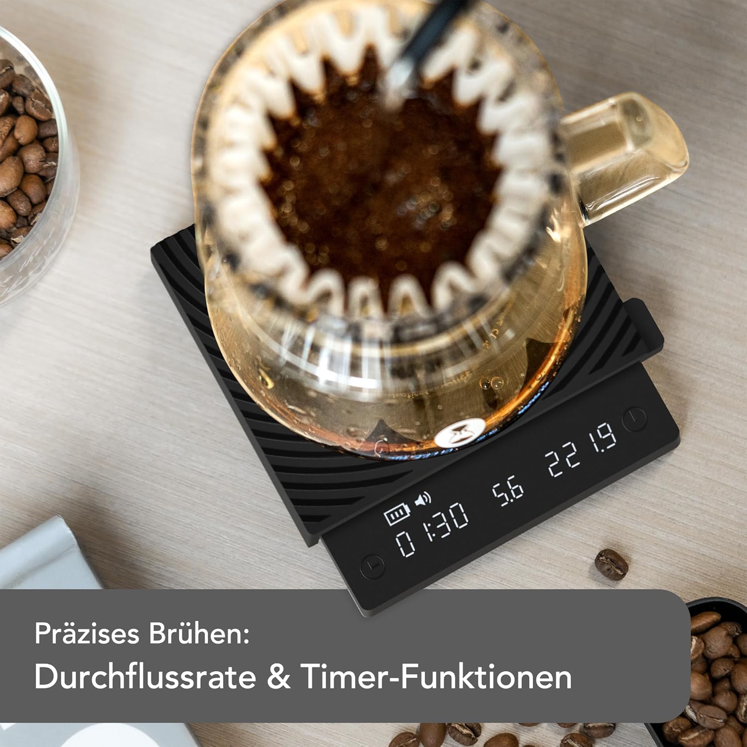 Timemore Black Mirror Mini - Bilancia Caffè Digitale, Nera - immagine 3