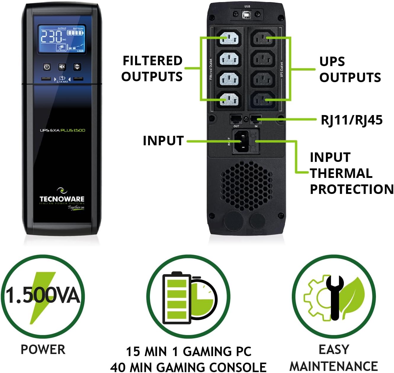 Tecnoware Power Systems - UPS EXA PLUS 1500VA - immagine 2