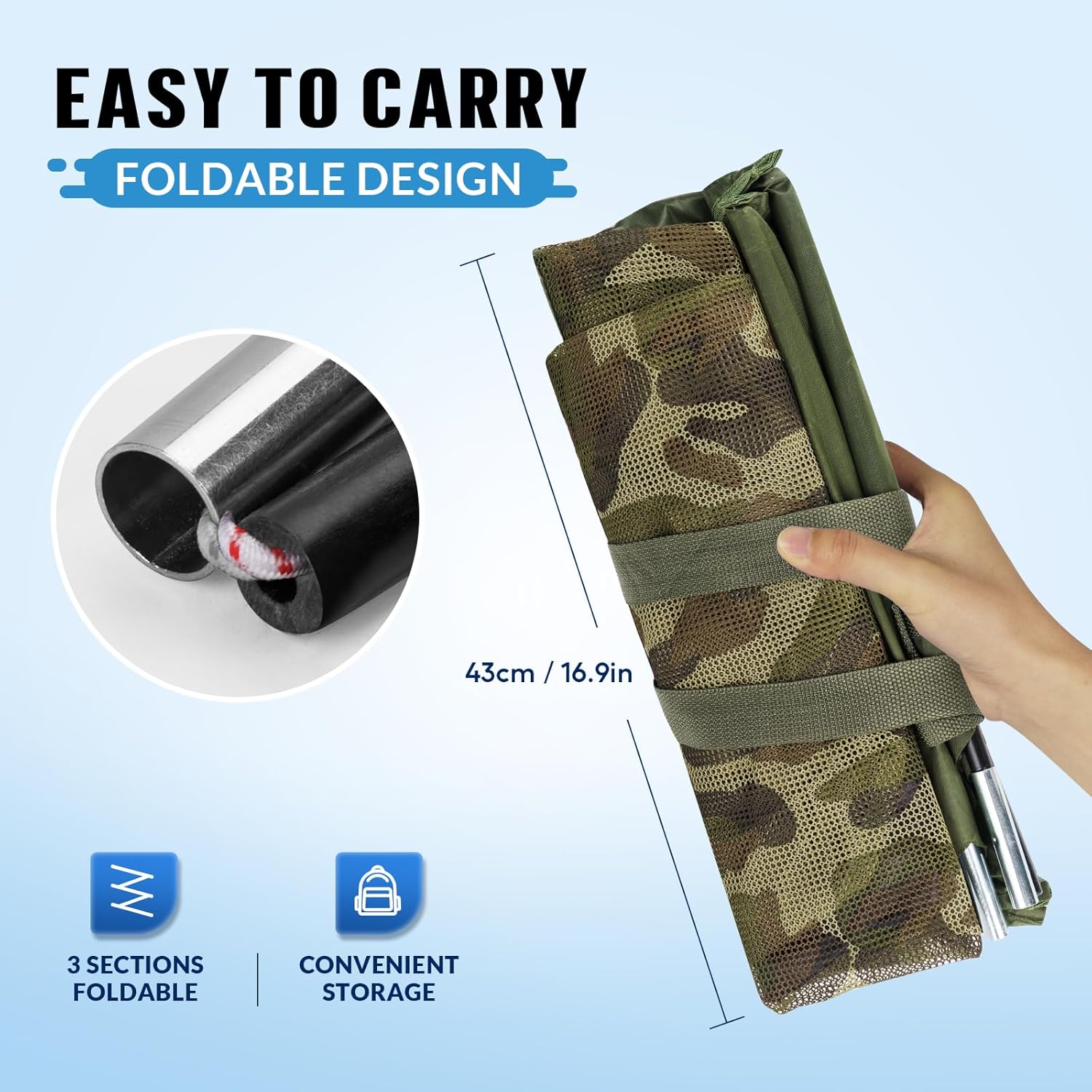 THKFISH Borsa da Pesca Pieghevole 117x42 cm - immagine 2