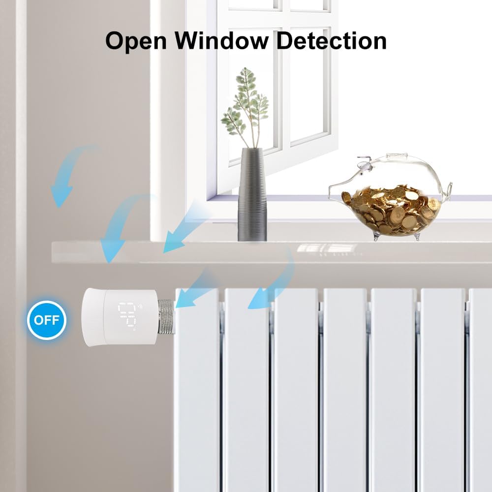 Ketotek Valvola Termostatica Wifi Zigbee per Radiatore - immagine 6