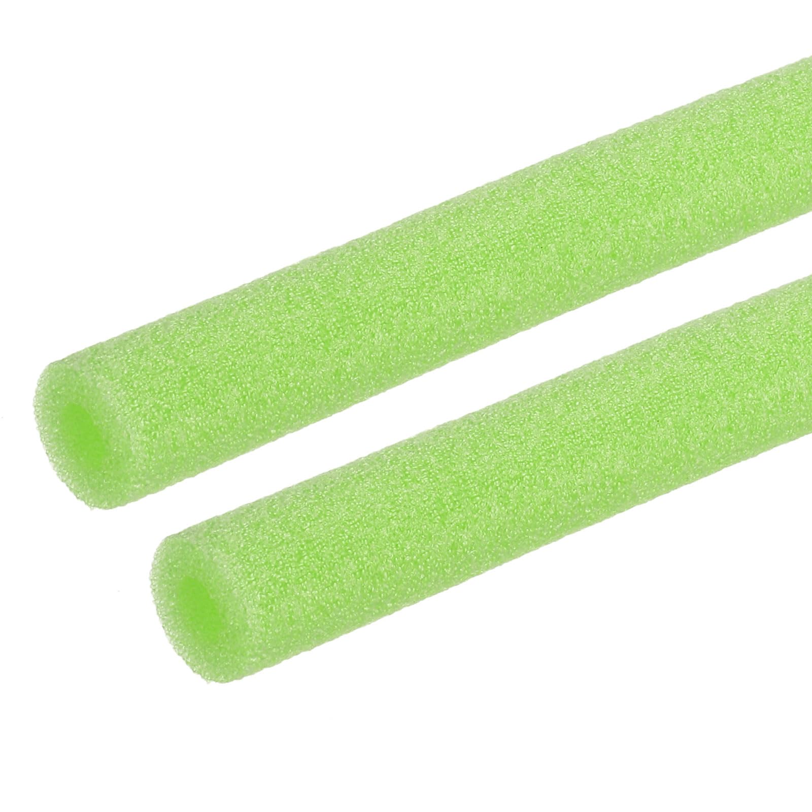 QUARKZMAN 2 Pezzi Tubo In Schiuma Isolante Per Tubi 1/3" ID, Rivestimento Tubi In Schiuma 0.63" OD Avvolgimento Barra Tubolare 3.3FT Lungo - Isolamento Termico Per Maniglia, Verde