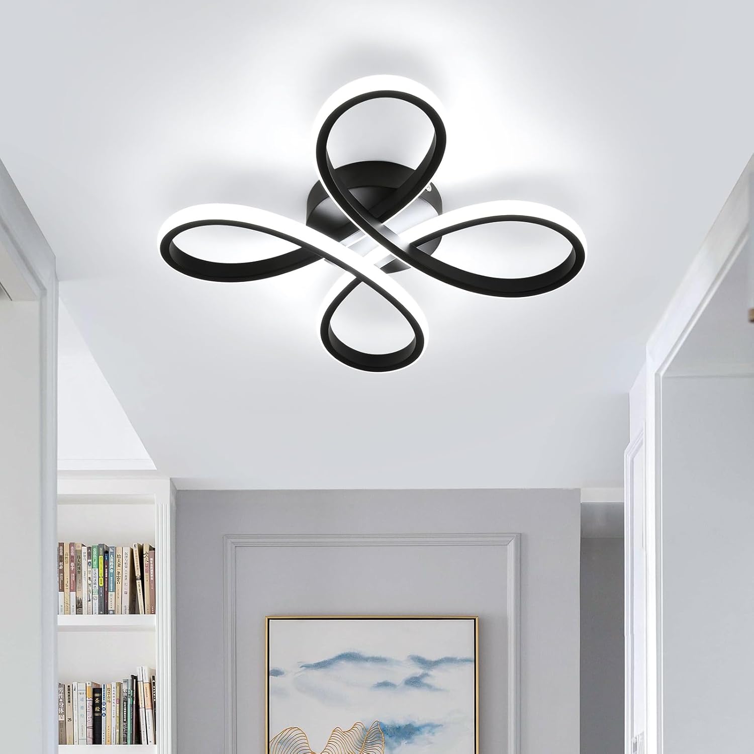 Plafoniera LED Soffitto 30W 3300 Lumen, Nera - immagine 1