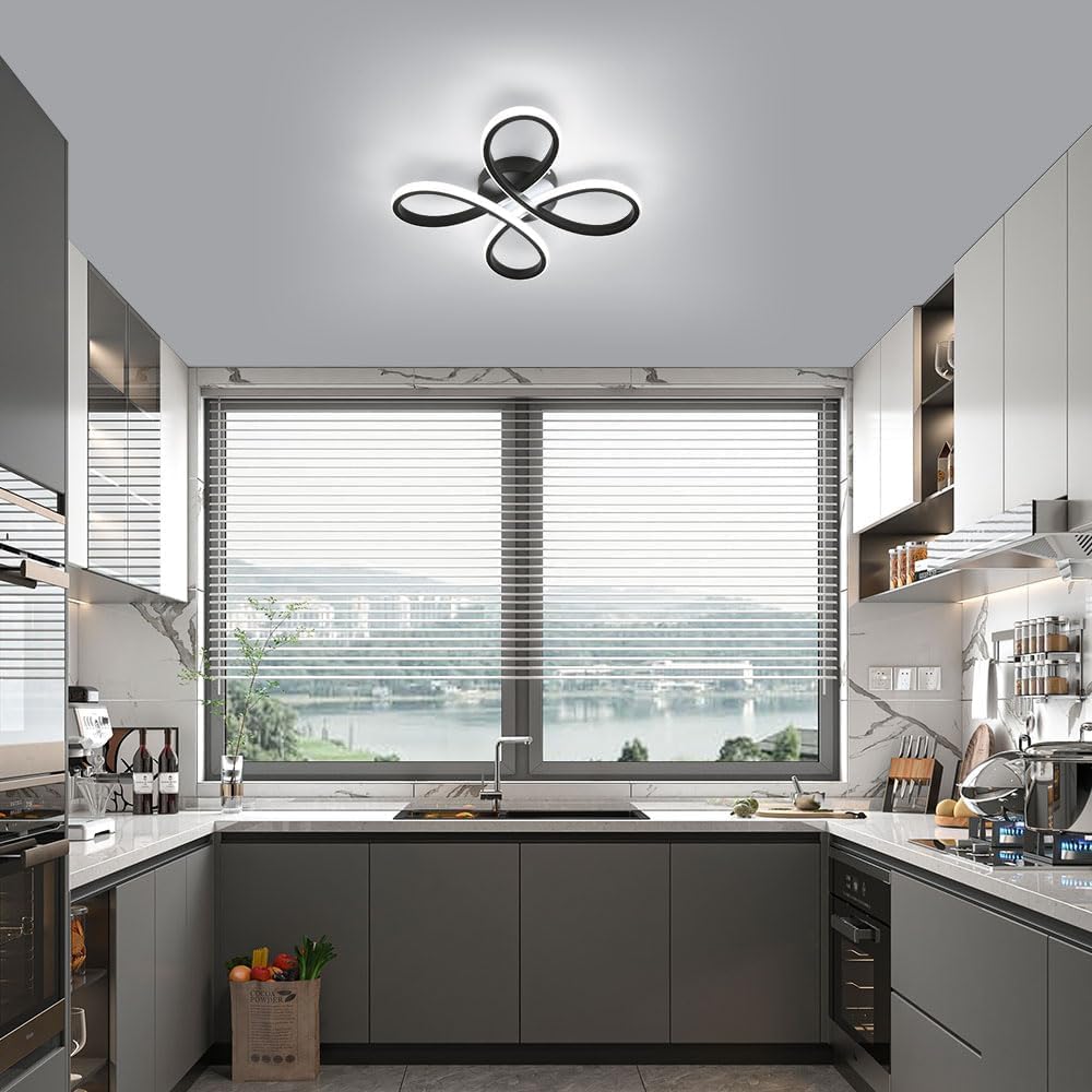 Plafoniera LED Soffitto 30W 3300 Lumen, Nera - immagine 3