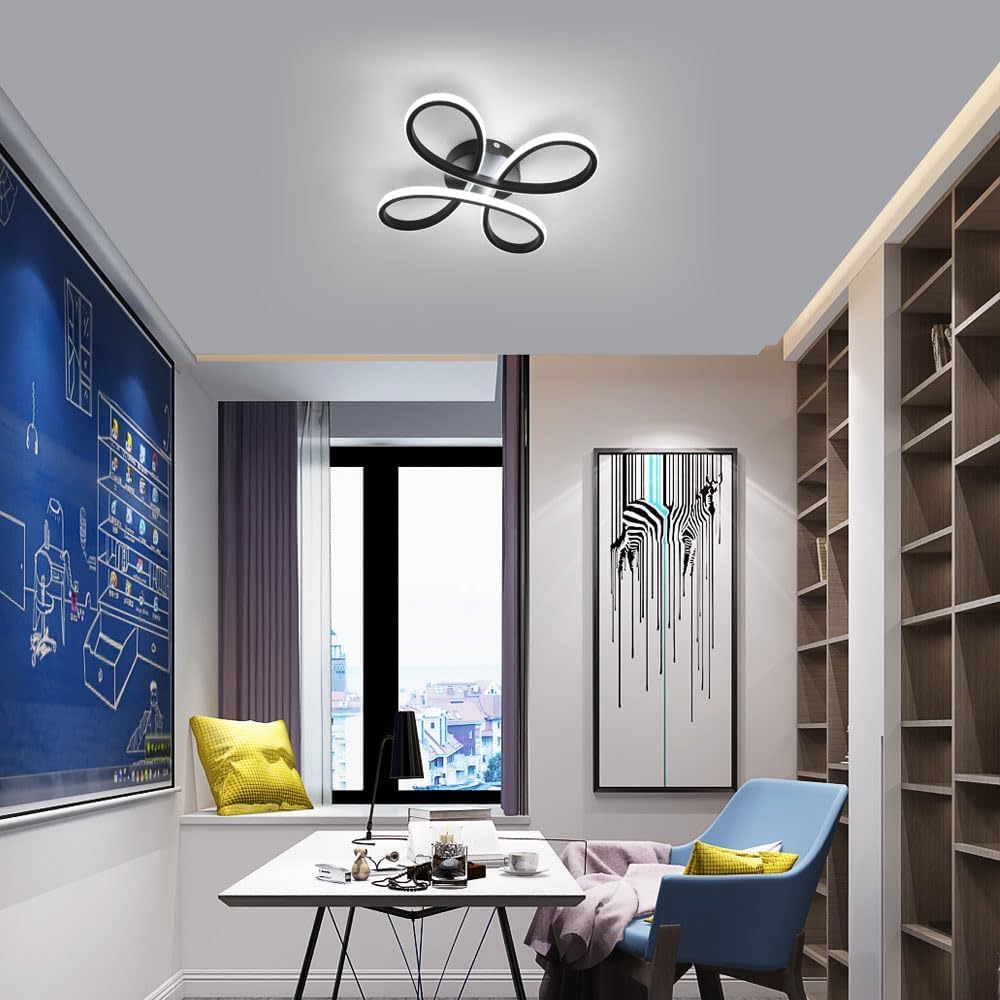 Plafoniera LED Soffitto 30W 3300 Lumen, Nera - immagine 8