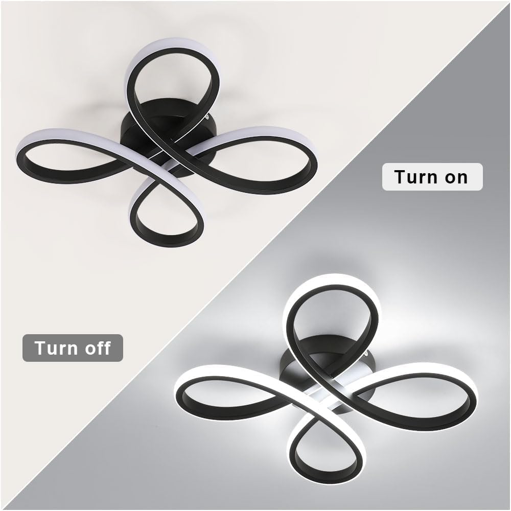 Plafoniera LED Soffitto 30W 3300 Lumen, Nera - immagine 9