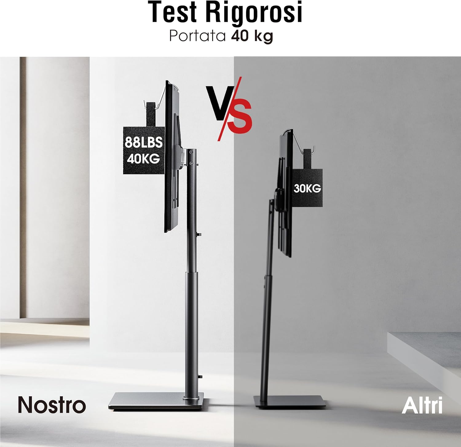 Aokcos Supporto TV da Pavimento Inclinabile e Girevole - immagine 7