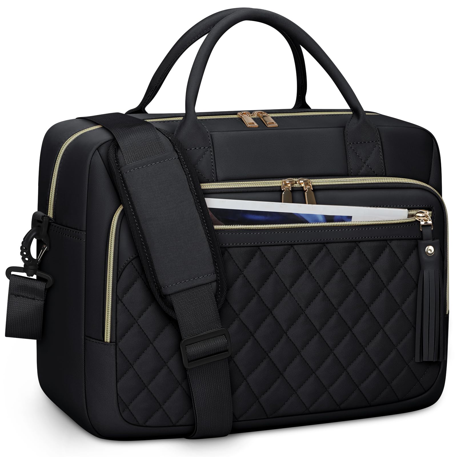 RAINSMORE Borsa Porta PC 17,3 Pollici Impermeabile, Nero