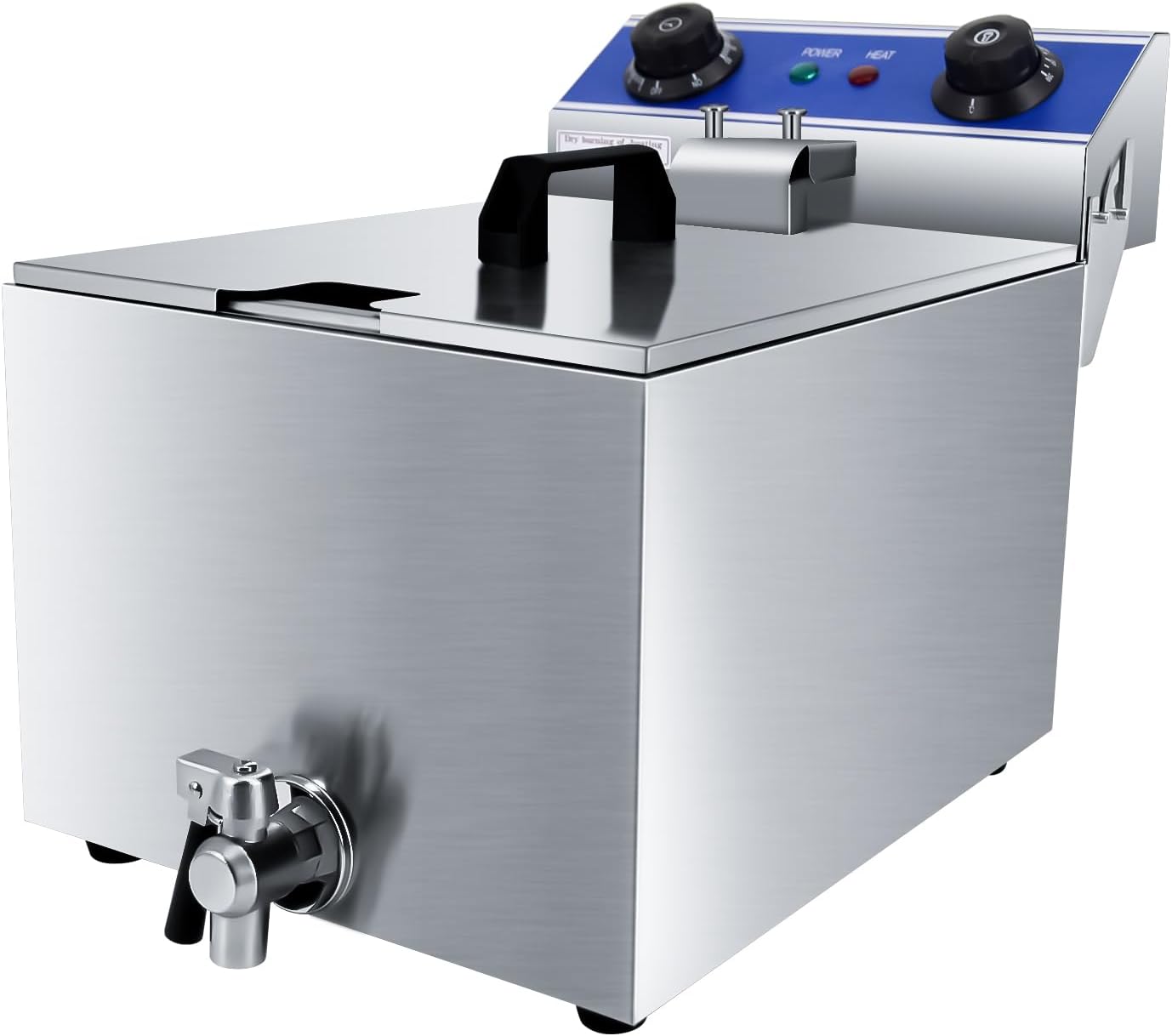 Taimiko Friggitrice Elettrica Acciaio Inox 6L con Timer