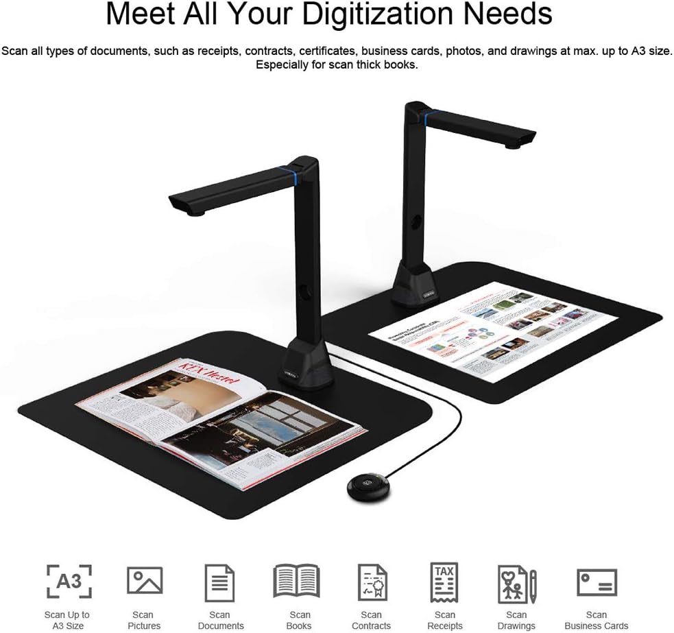 Viisan VK16 - Scanner Digitale A3 per Documenti e Libri - immagine 7